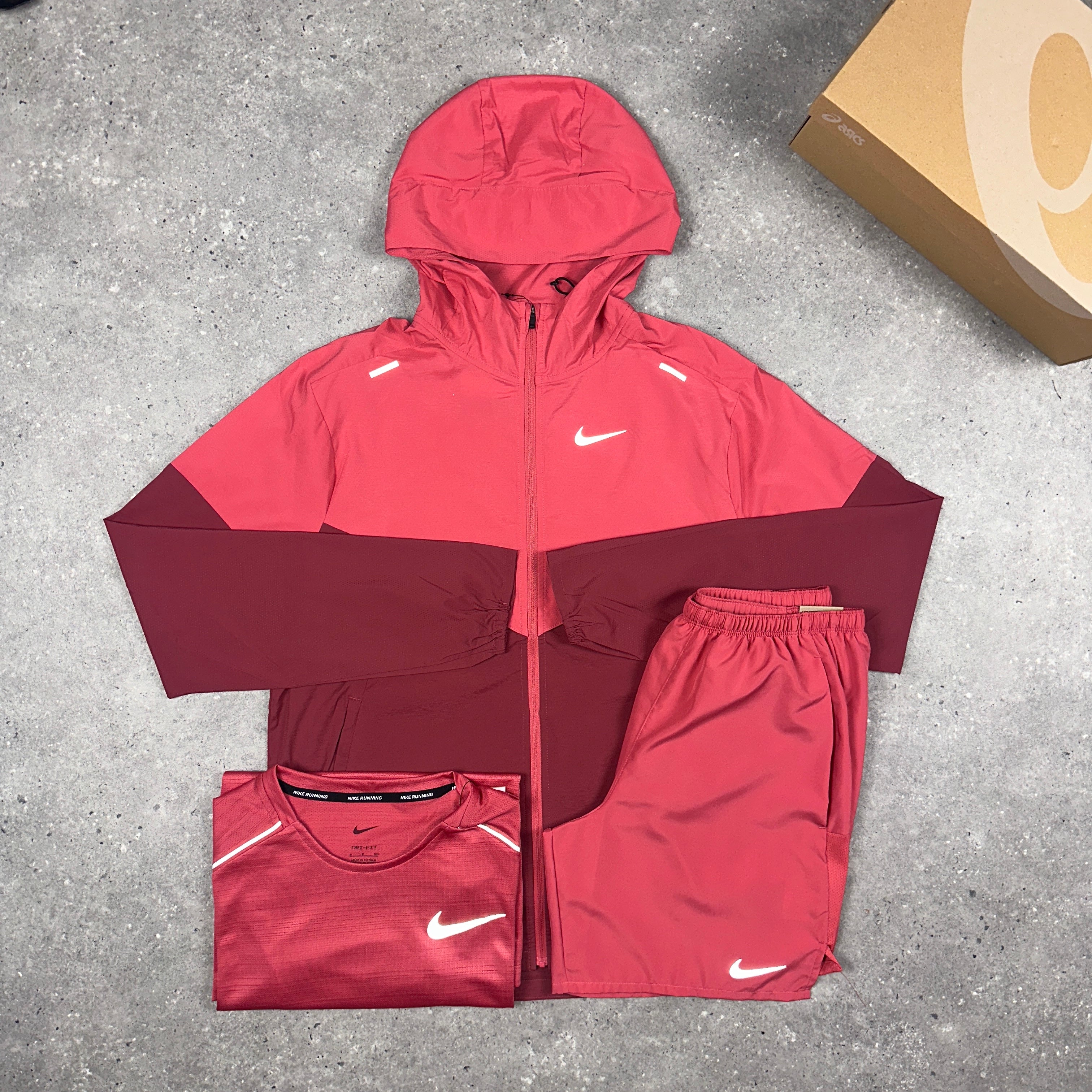 nike jacket and shorts set