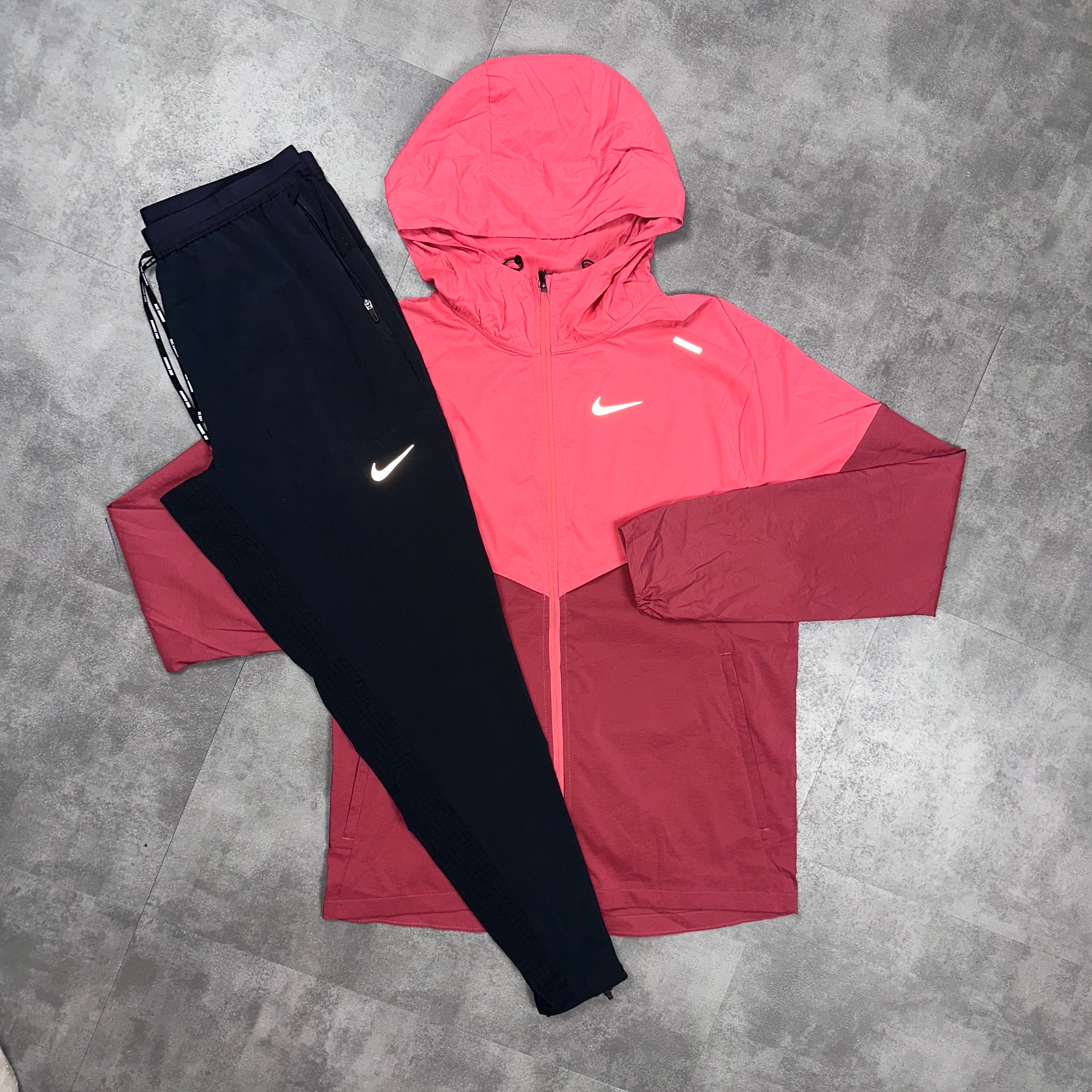 Red nike windbreaker pants online