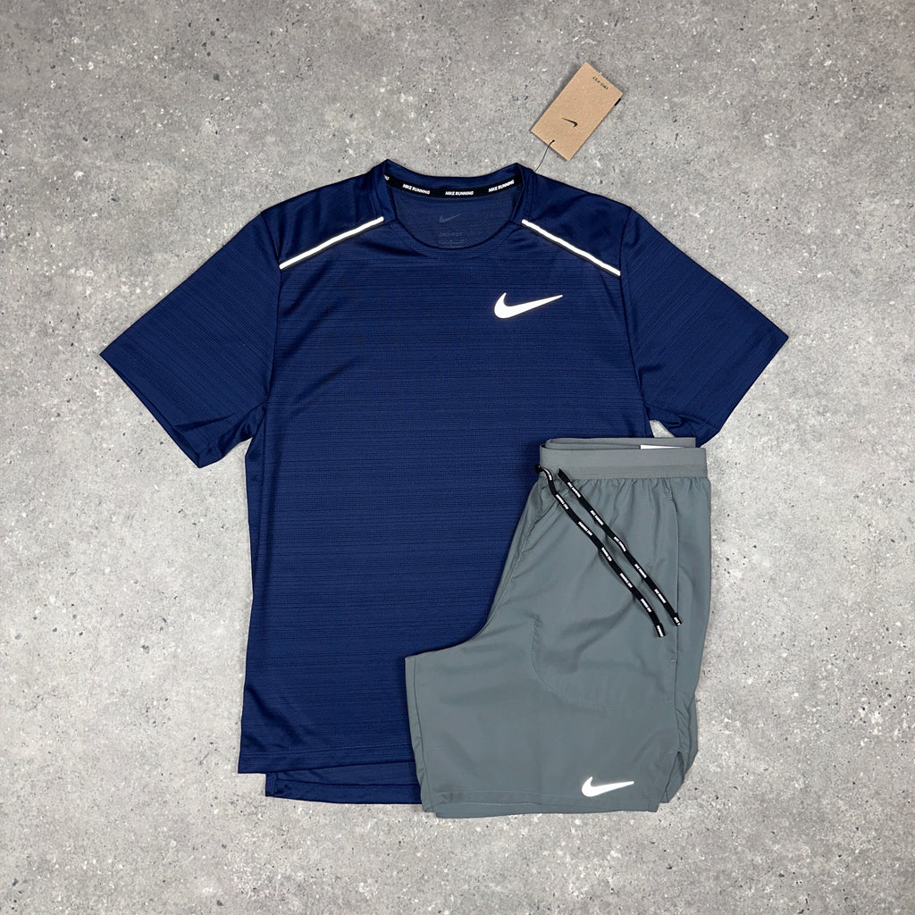 nike miler grey shorts
