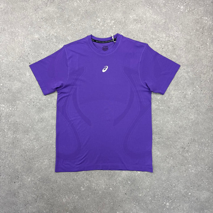 ASICS SEAMLESS T-SHIRT & SHORT SET - PURPLE/BLACK