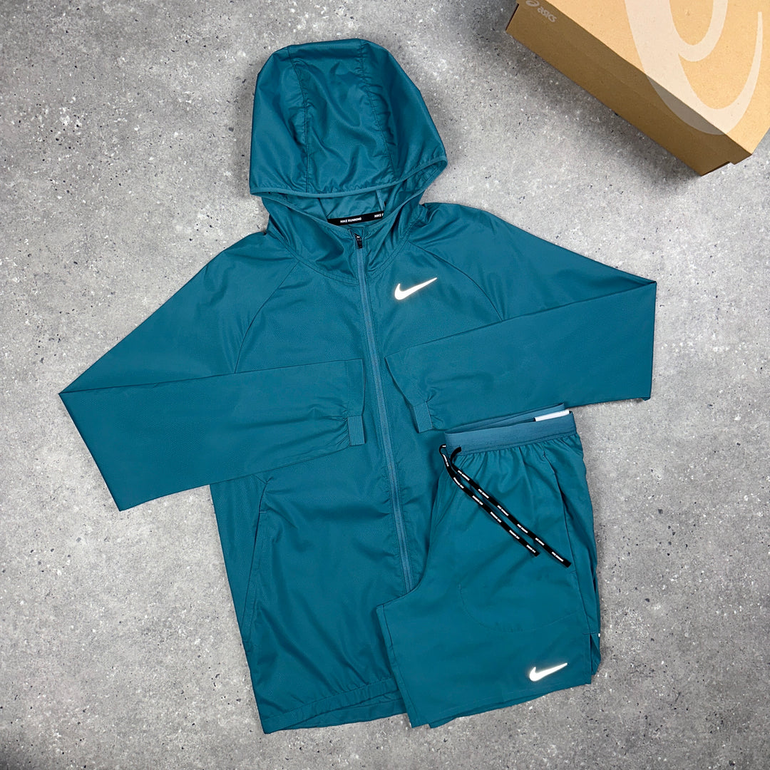 NIKE MINERAL TEAL WINDBREAKER & SHORT SET