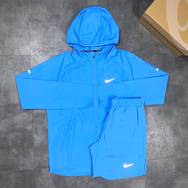 Nike Repel Windbreaker Jacket & Nike Challenger 7” Short Set Baltic Blue