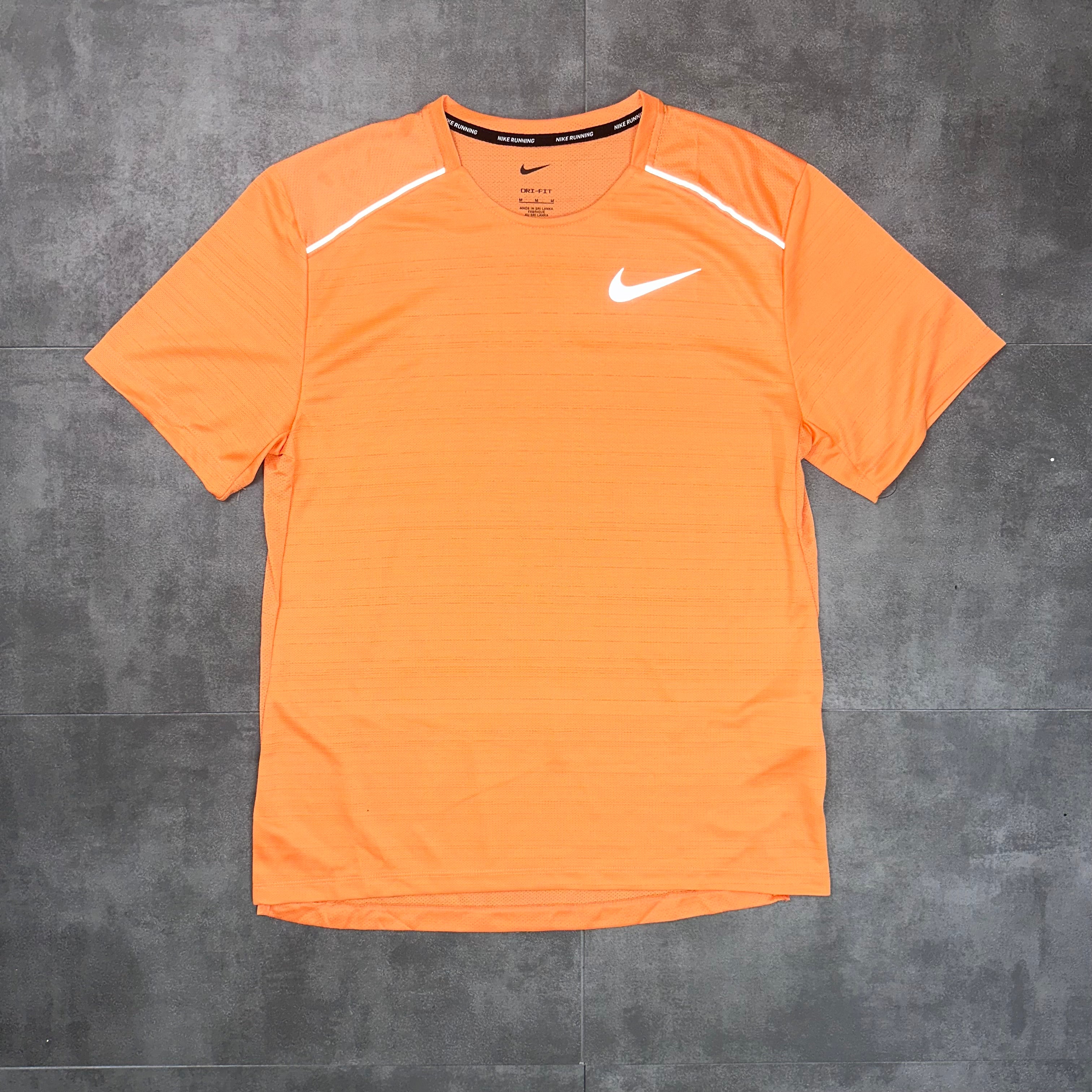 Orange nike miler t hot sale shirt