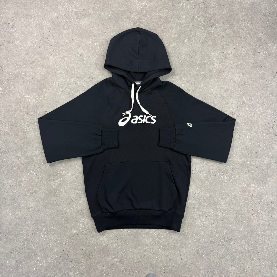 ASICS FLEECE PULLOVER TRACKSUIT - BLACK