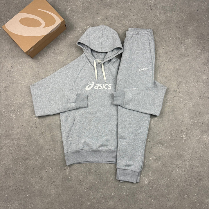 ASICS FLEECE PULLOVER TRACKSUIT - GREY