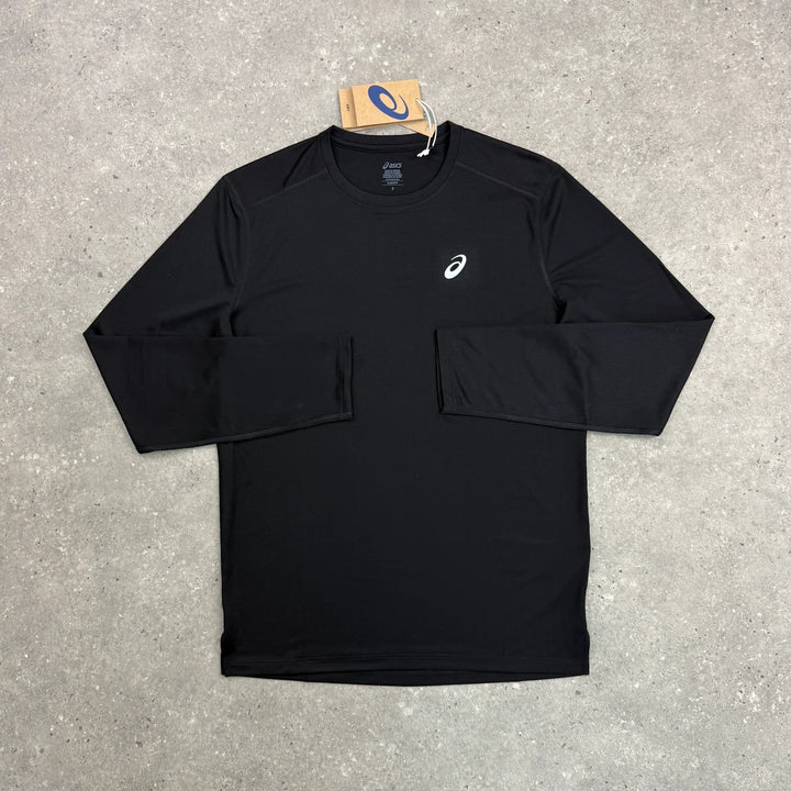 ASICS CORE LONG SLEEVE T-SHIRT & CORE 7” SHORT SET - BLACK